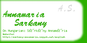 annamaria sarkany business card